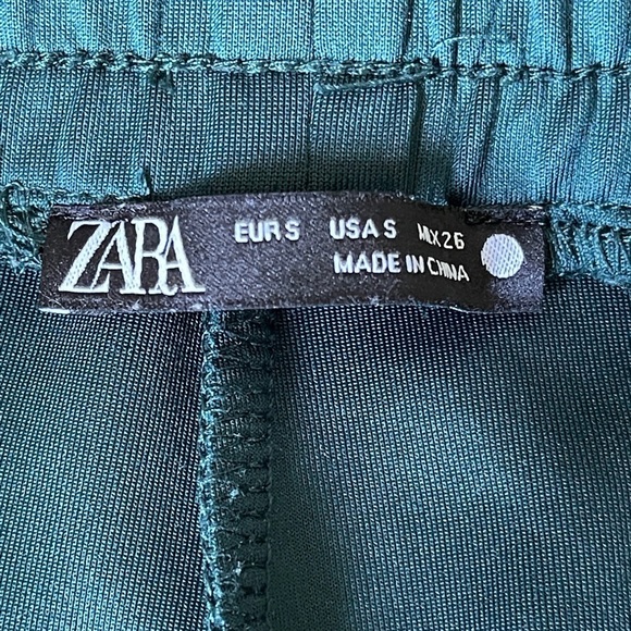 Zara High Waist Colorblock Joggers - Green Satin Athleisure | Y2K Gorpcore Small - Picture 4 of 4